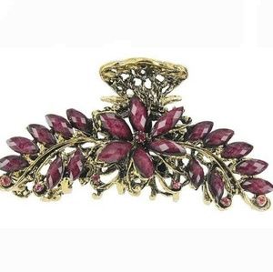 Funtene  Crystal and Gold Hair Clip